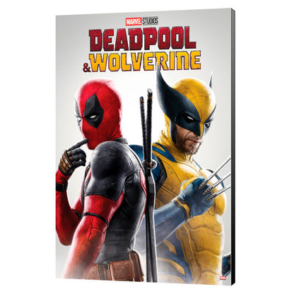 wolverine & deadpool marvel wooden picture