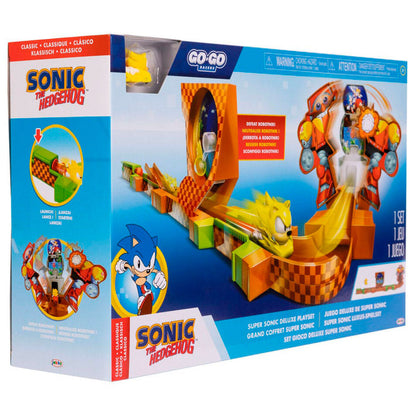 Super Sonic Deluxe Go Go Racers Sonic Playset