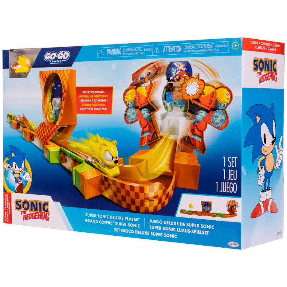 Super Sonic Deluxe Go Go Racers Sonic Playset