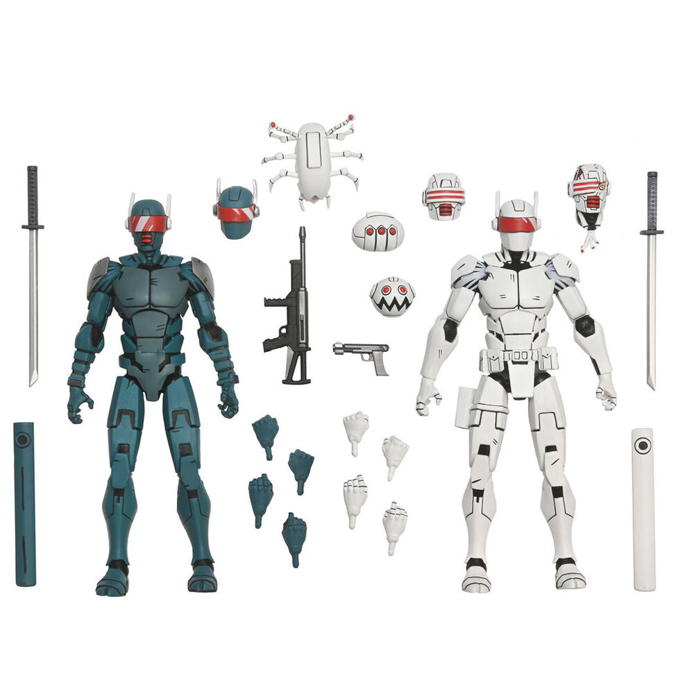 Set di 2 personaggi Synja Patrol Troop Reinforcements Teenage Mutant The Last Ronin Ninja Turtles 18 cm