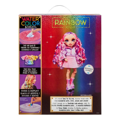 Muñeca alta arcoíris de ojos morados de 26 cm