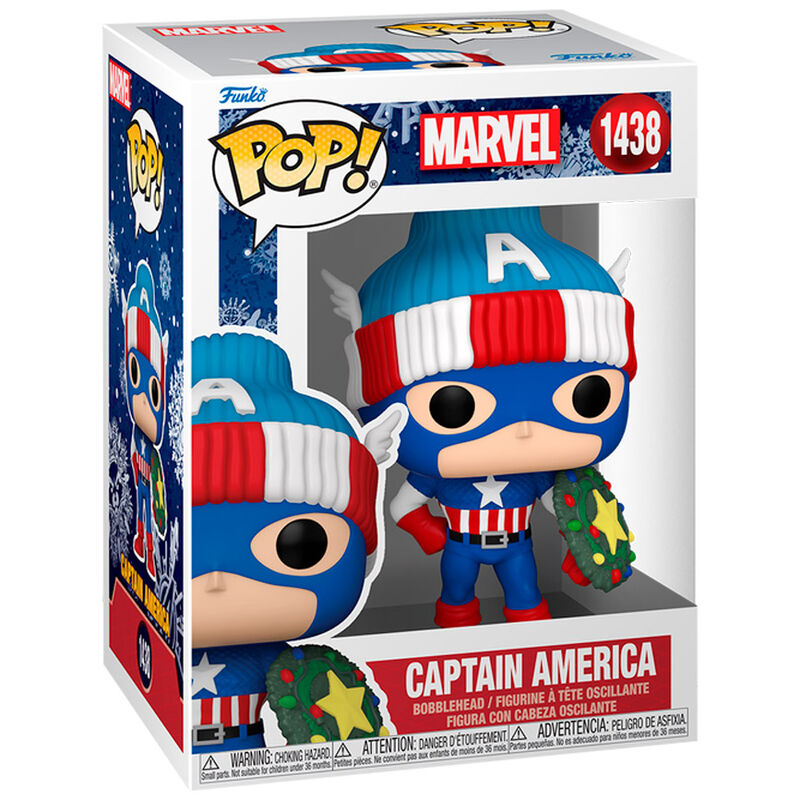 marvel captain america holiday pop figure