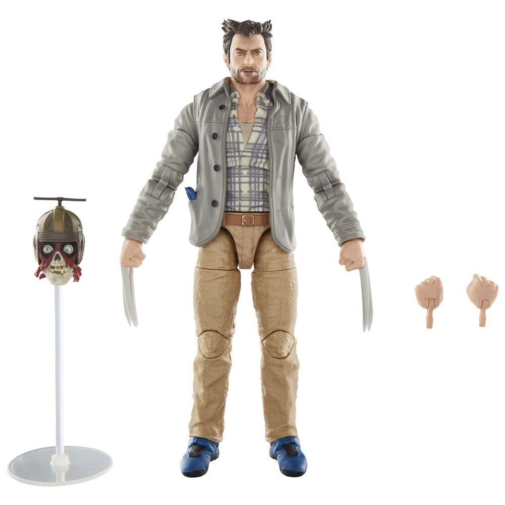 headpool with marvels logan figure  deadpool & wolverine marvel legends series 15cm