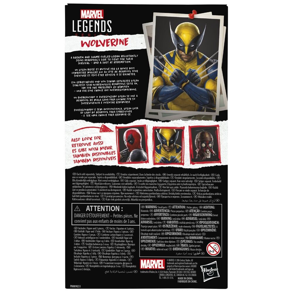 Wolverine Figur Deadpool & Wolverine Marvel Legends Serie 15 cm