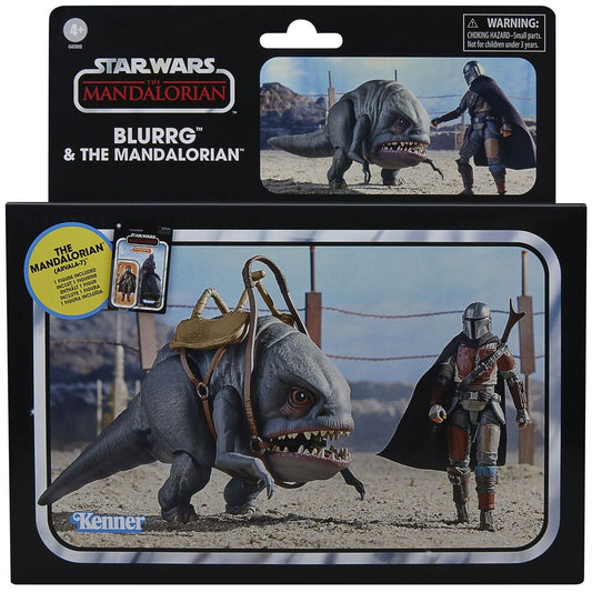 set 2 figures blurrg & mandalorian  the mandalorian star wars 95cm