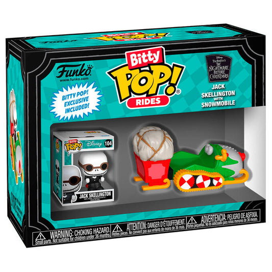 bitty pop ride disney nightmare before christmas jack skellington with snowmobile figure