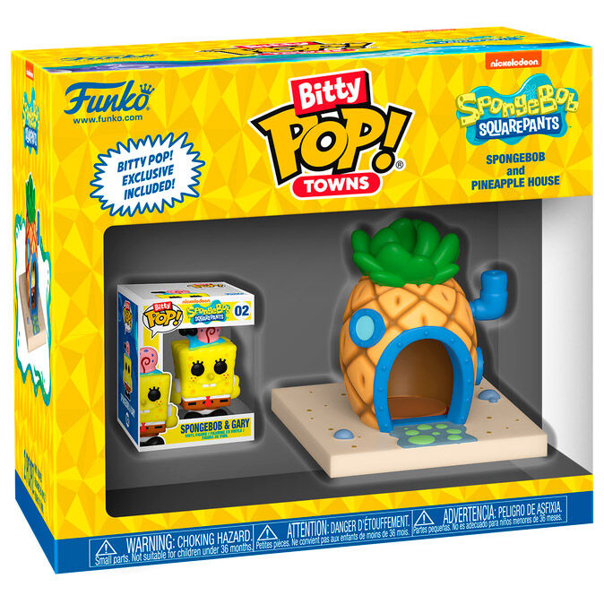 bitty pop town spongebob figure  sponge bob at home