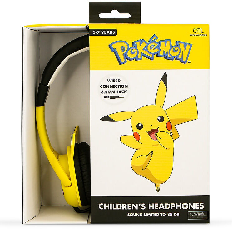 Fones de ouvido infantis Pikachu Pokémon