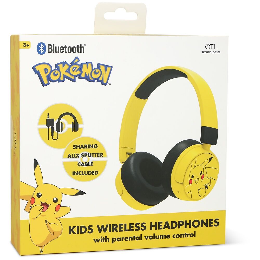 Fones de ouvido infantis Pikachu Pokémon