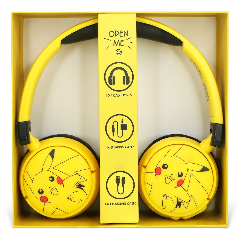 Fones de ouvido infantis Pikachu Pokémon