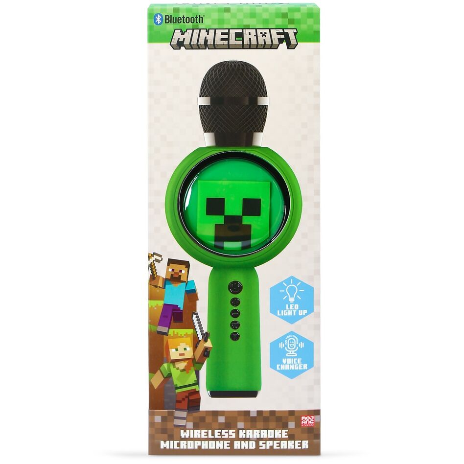 Micrófono con altavoz LED de Minecraft