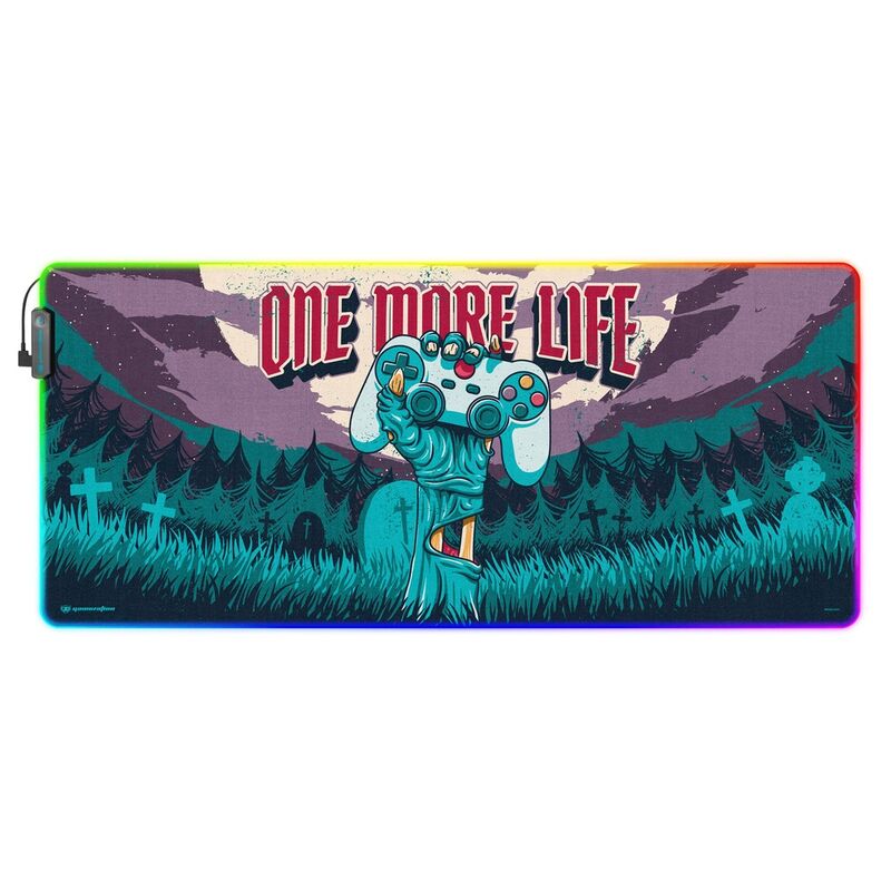 led gameration one more life gaming mat