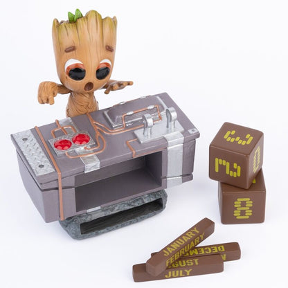 Calendario perpetuo 3D con botón de la muerte de Groot de Guardianes de la Galaxia de Marvel