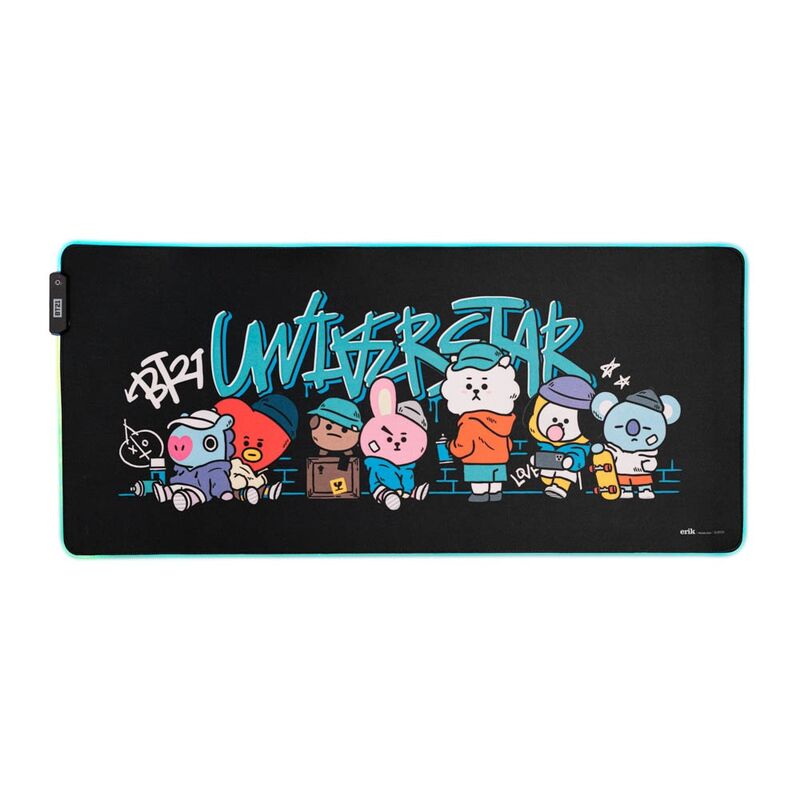 Tappetino per mouse da gioco BT21 con LED