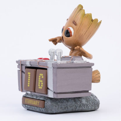 Calendario perpetuo 3D con botón de la muerte de Groot de Guardianes de la Galaxia de Marvel