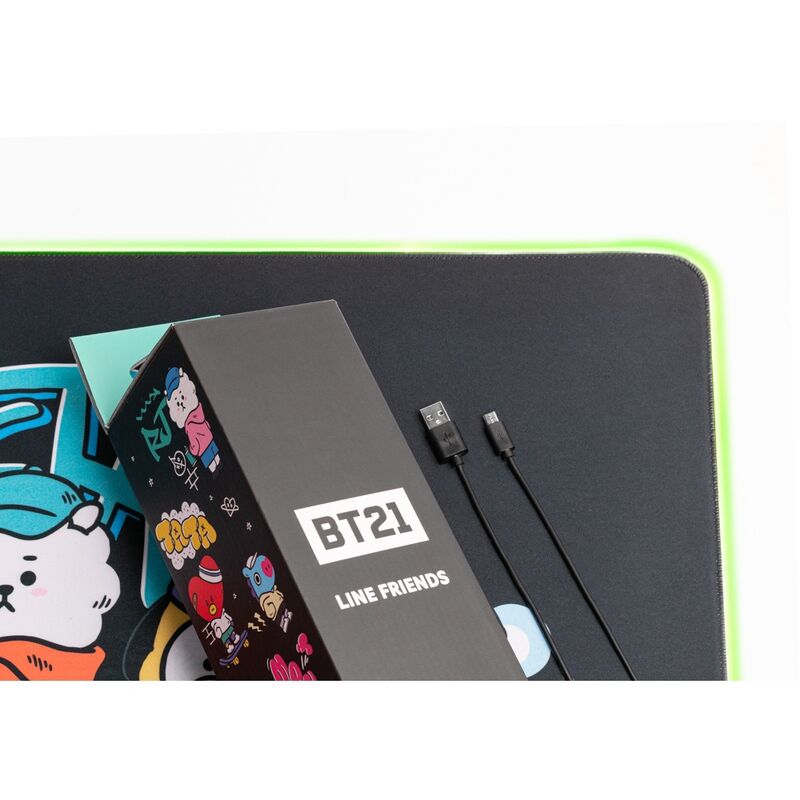 Tappetino per mouse da gioco BT21 con LED