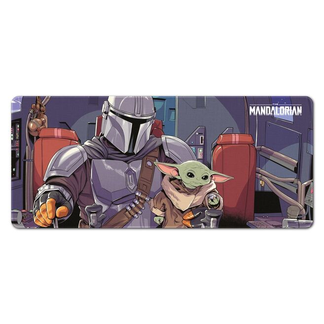 mandalorian & child star wars gaming mousepad