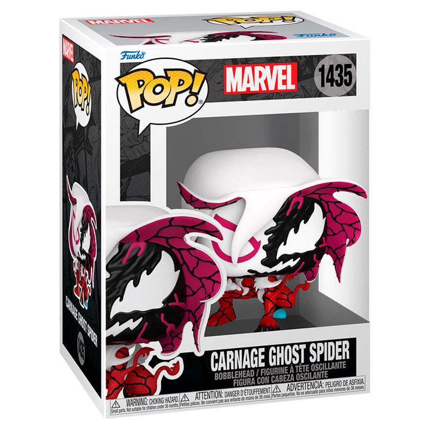 marvel carnage ghost spider pop figure