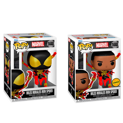 Figura Marvel POP Miles Morales Iron Spider 5 + 1 Edición Especial