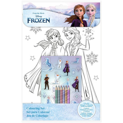 disney frozen coloring set with stickers