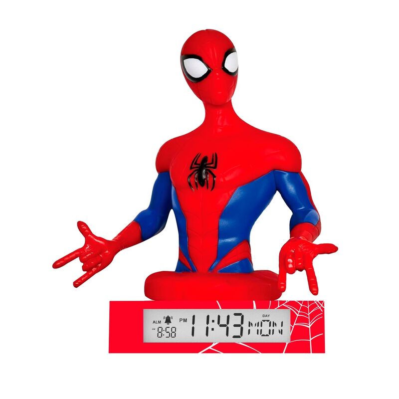 3d lamp with spiderman marvel alarm clock