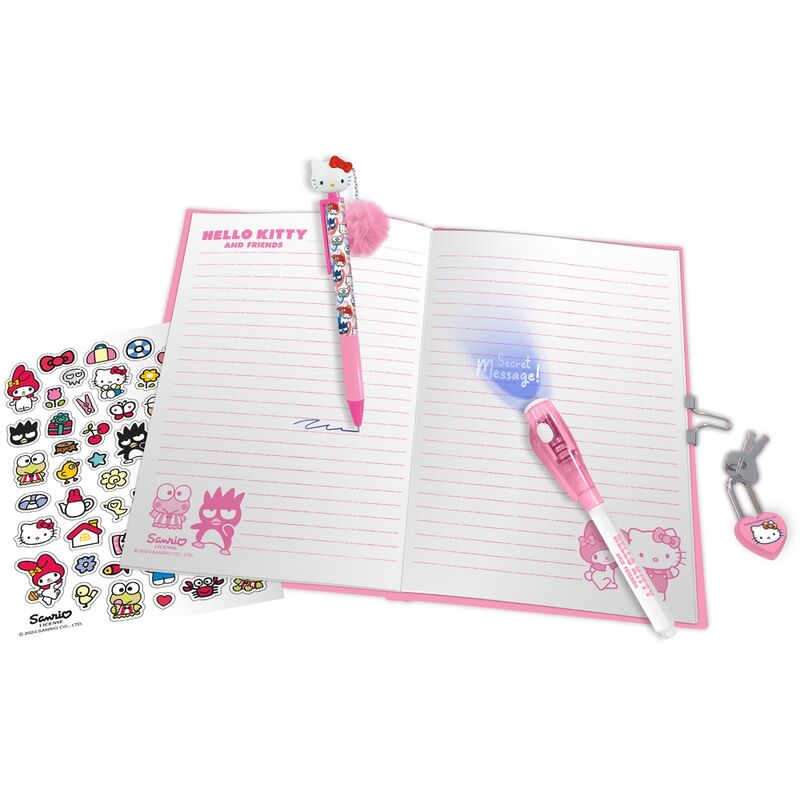 Diary + magic pen + Hello Kitty topper pen