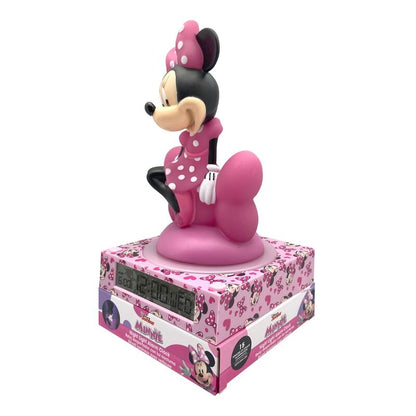 Luminária 3D com despertador da Minnie Mouse da Disney