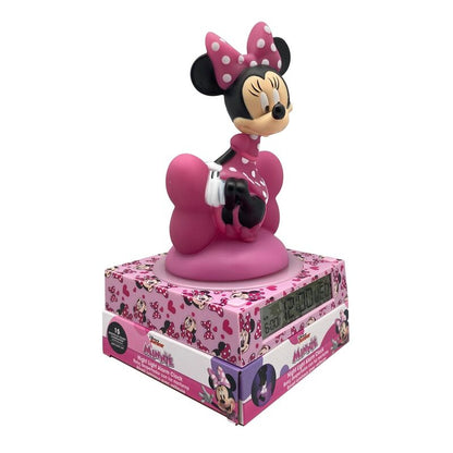 Luminária 3D com despertador da Minnie Mouse da Disney