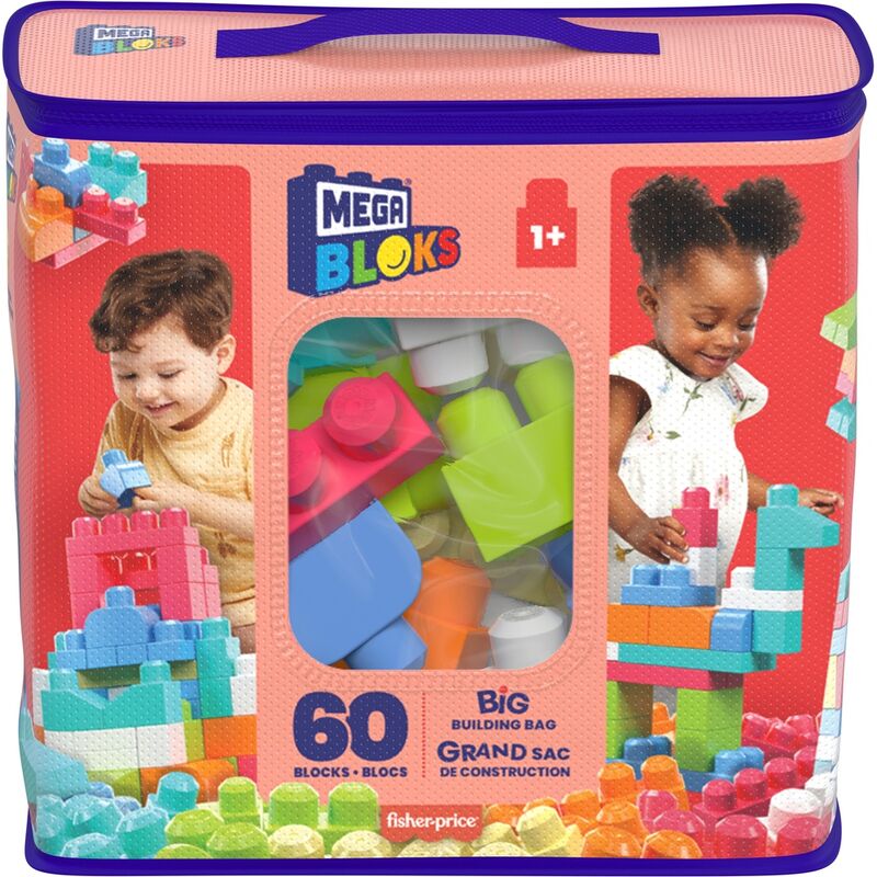 Bolsa rosa Mega Bloks 60 peças