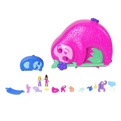 Polly Pocket 2 in 1 Sloth Family Treasure Chest