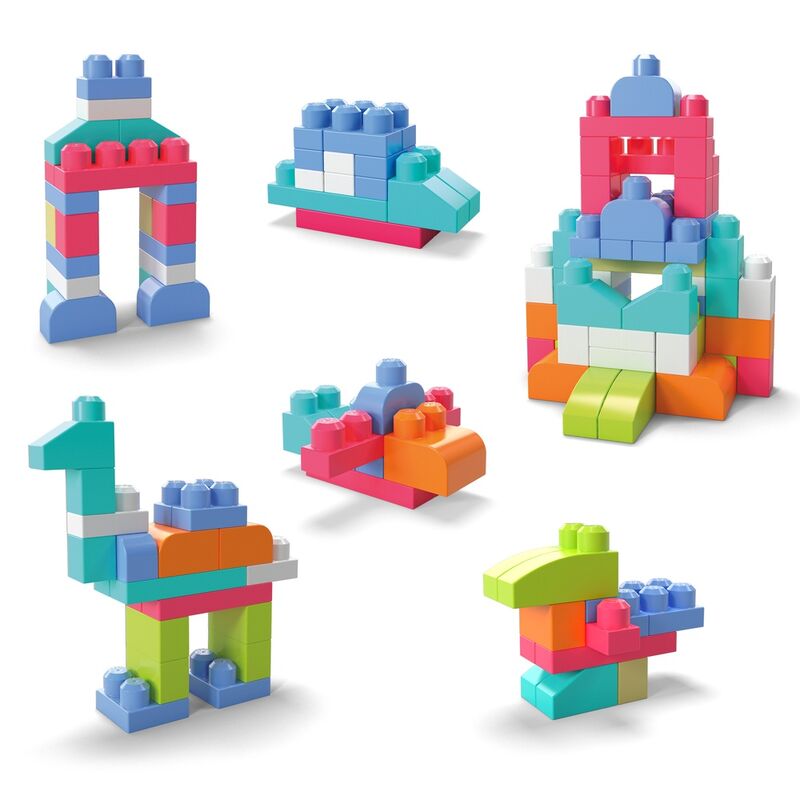 Bolsa rosa Mega Bloks 60 peças