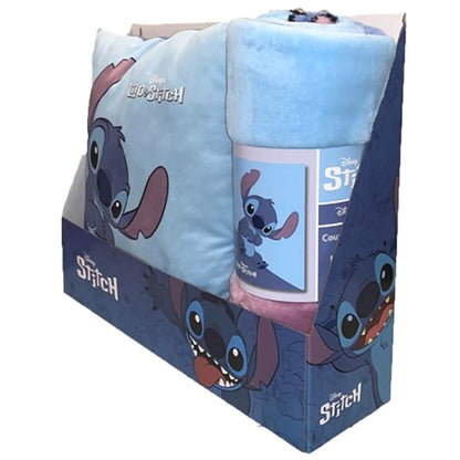 Zestaw koc polarowy + poduszka Disney Stitch