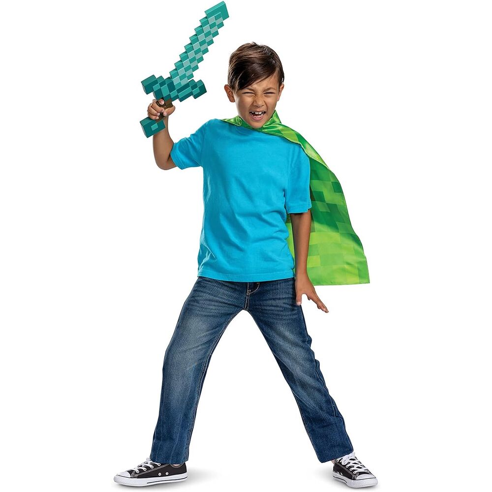 Capa e espada do Minecraft