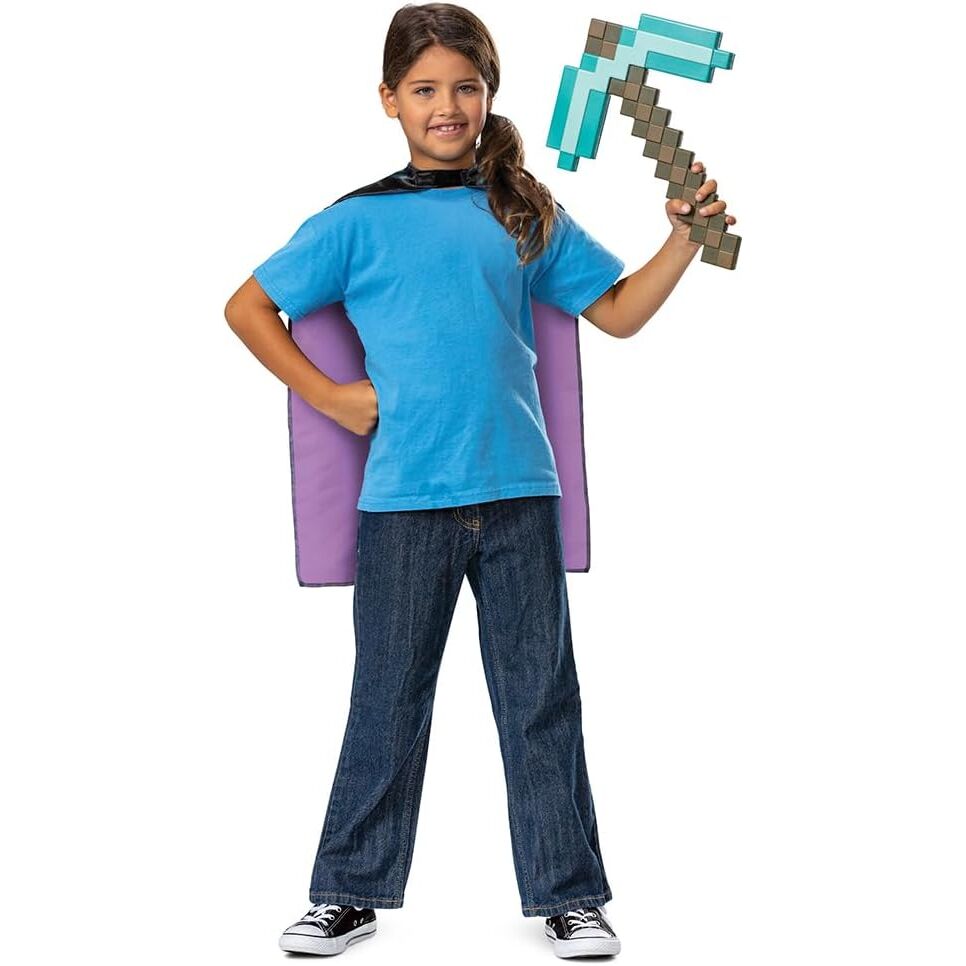 Capa e picareta do Minecraft