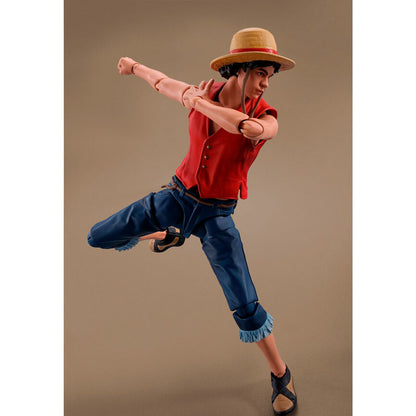 Action figure S H Figuarts di Monkey D Luffy serie Netflix One Piece 14 5 cm