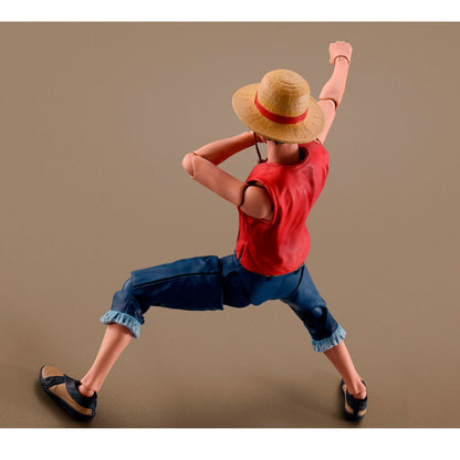 Action figure S H Figuarts di Monkey D Luffy serie Netflix One Piece 14 5 cm