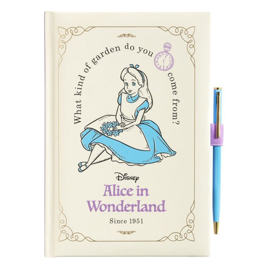 premium a5 notebook  pen alice in wonderland disney