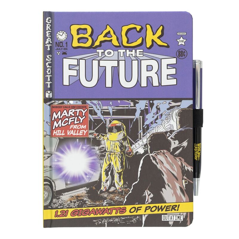 premium a5 notebook  pen back to the future