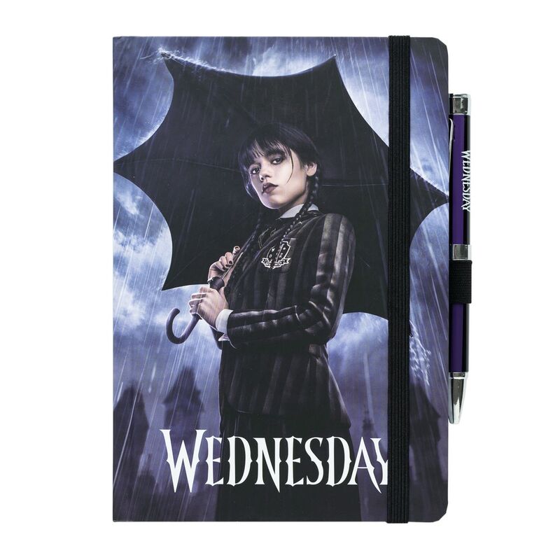 premium a5 notebook  projector pen wednesday addams