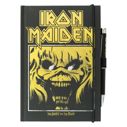premium a5 notebook  iron maiden projector pen