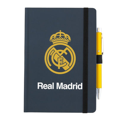 premium a5 notebook  real madrid projector pen