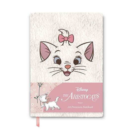 a5 premium plush notebook marie the aristocats disney