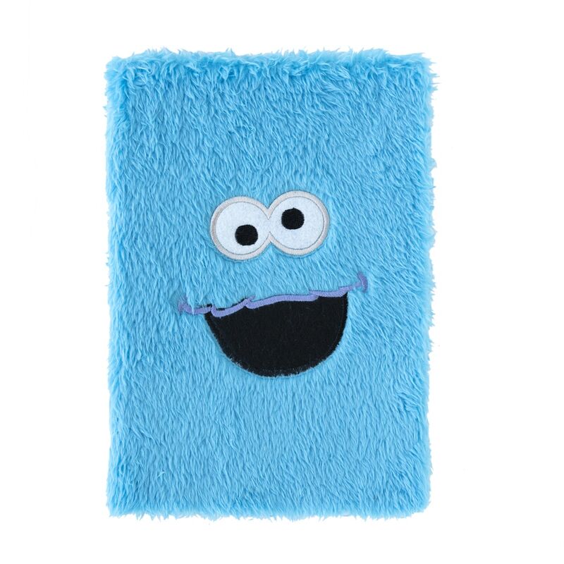 a5 premium notebook with sesame street cookie monster plush toy