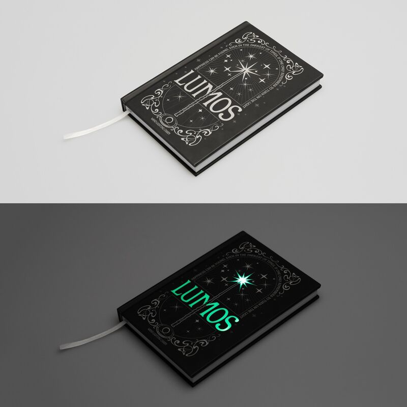 premium a5 led notebook  lumos harry potter pen