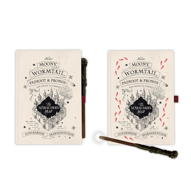 premium a5 notebook  pen  marauder's map wand  harry potter
