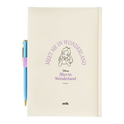 Premium A5 notebook and pen, Alice in Wonderland Disney