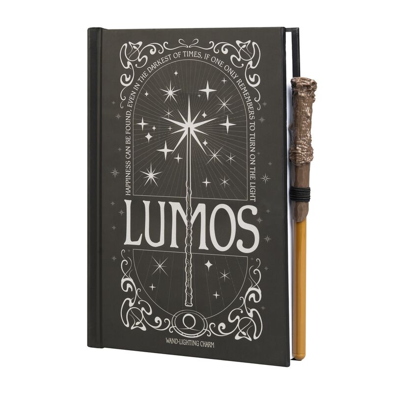 Notatnik A5 LED Premium + długopis Lumos Harry Potter