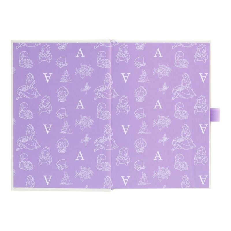 Premium A5 notebook and pen, Alice in Wonderland Disney