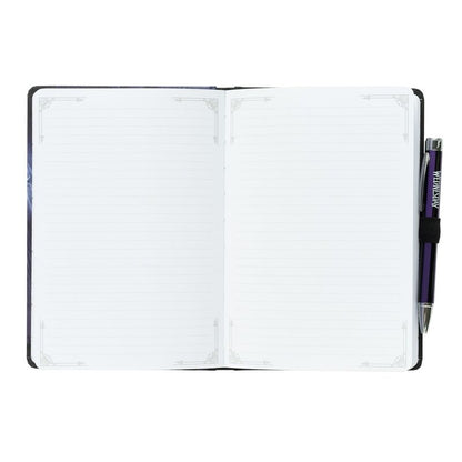 Carnet A5 premium + stylo projecteur Mercredi Addams