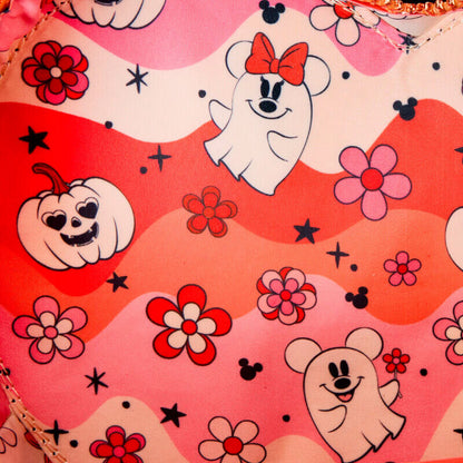 Floral Ghost Mickey & Minnie Disney Loungefly Crossbody Bag